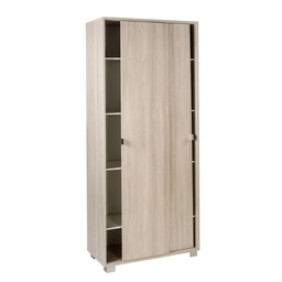 [S-O798OLOLK] Armadio multiuso con ante scorrevoli e ripiani in olmo chiaro 82x41x h190 cm