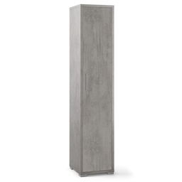 [S-ODB364CECEK] Armadio stretto multiuso in legno Beton Cemento 39x41x h182 cm
