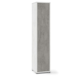 [S-ODB364OSCEK] Armadio stretto multiuso in legno Bianco Cemento 39x41x h182 cm
