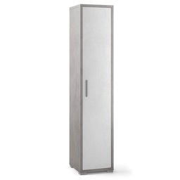 [S-ODB364CEOSK] Armadio multiuso stretto in legno Cemento Bianco 39x41x h182 cm
