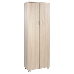 [S-O668OLOLK] Armadio scarpiera multiuso due ante cinque ripiani Olmo Chiaro 62x34x h178 cm