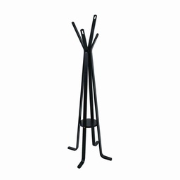 [S-V4204790000] Attaccapanni in legno nero con 4 braccia - 50x50x180 cm