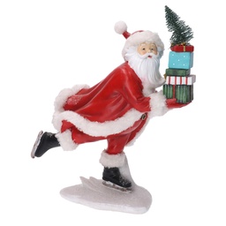 [S-V6307580000] Babbo Natale in Resina Rossa 26x13,8x30,8 cm