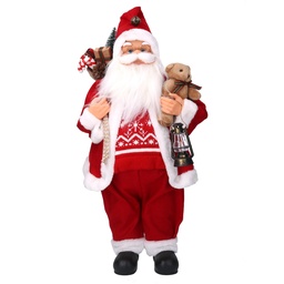 [S-V6191030000] Babbo Natale Tessuto con Regali Rosso 40x23,5x80 cm