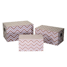 [S-V6160610000] Baule ecopelle marroncino rettangolare 64x40h35