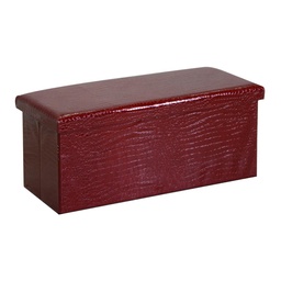 [S-V3813640000] Baule ecopelle rosso rettangolare 76x40x41 cm