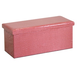 [S-V3813670000] Baule ecopelle rosso rettangolare 76x40x41 cm
