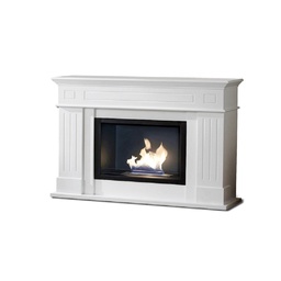 [S-FP/022] Biocamino da terra in bioetanolo, design bianco, 102 x 37 x 110 cm