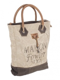 [S-B0143004] Borsa in cotone e pelle Legend 13186