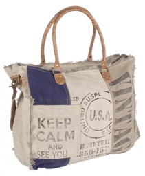 [S-B0143011] Borsa in cotone e pelle Legend 13264
