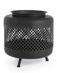 [S-B0782415] Braciere da giardino in metallo nero Efesto - Ø50 cm x 51 cm