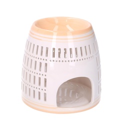 [S-V8536350000] Bruciaessenze ceramica arancione tondo 12,6x12,6 cm