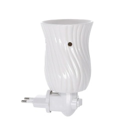 [S-V5601630000] Bruciaessenze Plug Ceramica Bianco 9,8x7,5x13,8 cm
