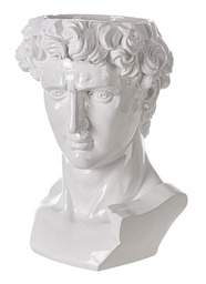 [S-B0183049] Busto Decorativo Olympus Bianco H40 - Simbolo di Potenza e Grandezza