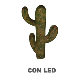 [S-V8525000000] Cactus metallo verde con led 40x58,5x5 cm