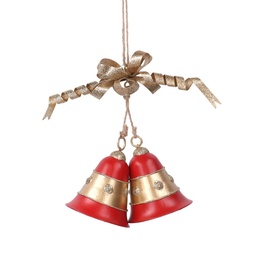 [S-V6172940000] Campana Metallo Rosso 23x15x6 cm