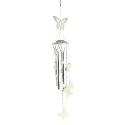 [S-V1853010000] Campanello in metallo bianco 12x12x88 cm