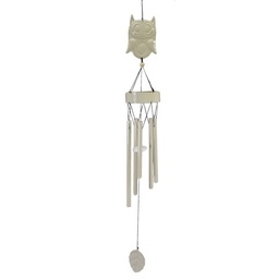 [S-V1857450000] Campanello Gufo in Metallo 10x10x90 cm
