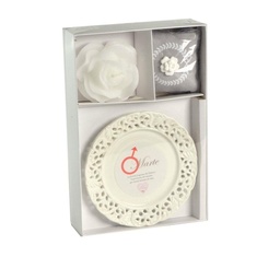 [S-V5504550000] Candela rosa marte licheni&amp;muschio cm26x17h4,5 - 8 ore