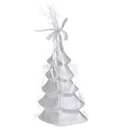 [S-V5512170000] Candela albero argento cm8h22,5 in paraffina
