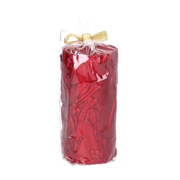[S-V5511370000] Candela in paraffina rossa ø7,5h15
