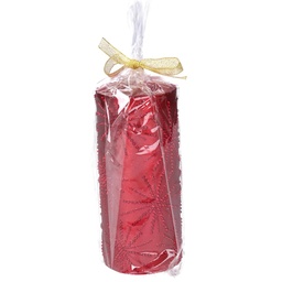 [S-V5511470000] Candela Paraffina Rossa ø7x15 cm