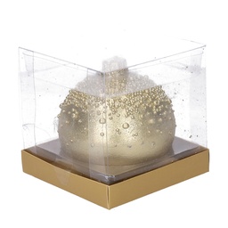 [S-V5511980000] Candela Sfera con Bolle Oro cm ø9h9