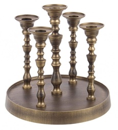[S-B0186230] Candelabro Kylie 5F Brunito C-Base