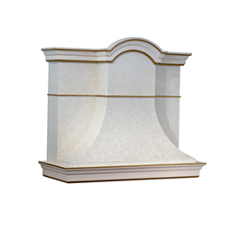 [S-ART896704] Cappa aspirante ARROGANCE in acciaio inox e cornice in legno colore tortora cm 120