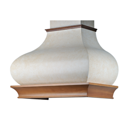 [S-ART896711] Cappa aspirante BOMBINA in acciaio inox e cornice in legno cm 90