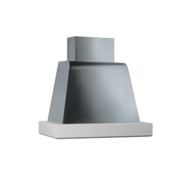 [S-ART896612] Cappa aspirante BRIO WOOD in acciaio inox silver e cornice in legno cm 60