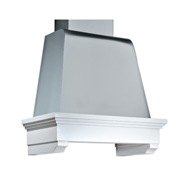 [S-ART896698] Cappa aspirante MEMORY in acciaio inox silver e cornice in legno bianco frassinato cm 90
