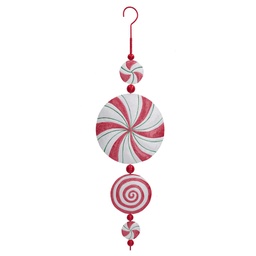 [S-V6160170000] Lecca-lecca rosso in metallo, dimensioni 20x2,5x72 cm