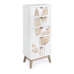 [S-B0744968] Cassettiera 5 cassetti Folium in legno nobilitato