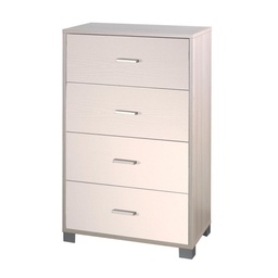 [S-O774OLBFK] Cassettiera da camera quattro cassetti Olmo Bianco 70x41x h112 cm