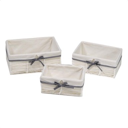 [S-V2316150000] Cassetto Organizzatore Hilary 1-3 Bianco 38x27x16 cm