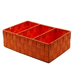 [S-V23152600AR] Cassetto Arancione con 3 Scomparti - 31x21x10 cm