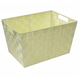 [S-V23153000BI] Cassetto in poliestere crema 35x25x20 cm
