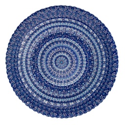 [S-V5867460000] Centrotavola ceramica blu tondo 40x4 cm