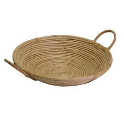[S-V2317710000] Cesta in giunco naturale con manici tondi 40x10x40 cm