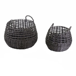 [S-V47177700GR] Cesta Metallo Grigio Tondo Ø44x36 cm