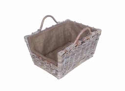 [S-V4710390000] Cesta portalegna cloe svasato 2m con fodera juta cm52x38h26-36
