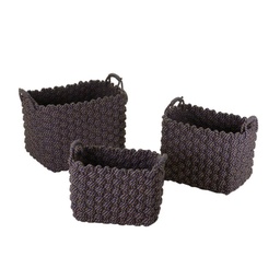 [S-V2318230000] Cesta in tessuto 1-3 crema e blu, misure: Piccolo - 32x20x24 cm, Medio - 38x25x27 cm, Grande - 43x30x34 cm