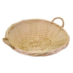 [S-V9359450000] Cesta in vimini naturale con manici tondo 56x56x19 cm
