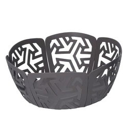 [S-V5953340000] Cestina Metallo Frecce Grigio Tondo 20x7 cm