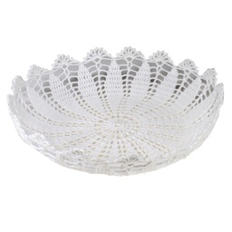 [S-V1722090000] Cestina in Pizzo Tonda 31x31x8 cm