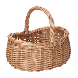 [S-V2109660000] Cestino in vimini miele ovale mini 18x14h9/16 cm