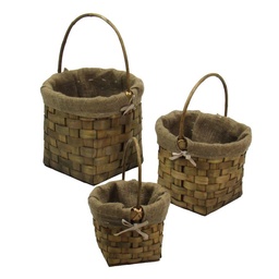 [S-V4901030000] Cesto ovale Josue 1-3 con manico, cm42x39h38-59
