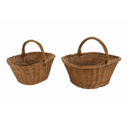 [S-V2005100000] Cesto vimini europeo giovanni 1-2 ovale 50x34h21-39