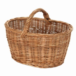 [S-V2005000000] Cesto in vimini europeo con manico basso ovale 41x27h20/30